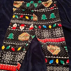 Christmas leggings fuzzy